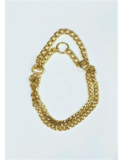 Golden chain link collar